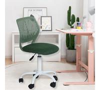 HOMYLIN Juego de 1 Silla de Escritorio para niños, Silla giratoria pequeña sin Brazos con Asiento de Tela y Respaldo de plástico, Asiento Colorido de Altura Ajustable para niños Que estudian y juegan
