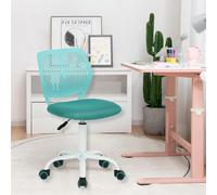 HOMYLIN Juego de 1 Silla de Escritorio para niños, Silla giratoria pequeña sin Brazos con Asiento de Tela y Respaldo de plástico, Asiento Colorido de Altura Ajustable para niños Que estudian y juegan