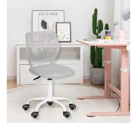 HOMYLIN Juego de 1 Silla de Escritorio para niños, Silla giratoria pequeña sin Brazos con Asiento de Tela y Respaldo de plástico, Asiento Colorido de Altura Ajustable para niños Que estudian y juegan
