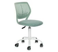 HOMYLIN Juego de 1 Silla de Escritorio, pequeña Silla de Oficina en casa sin Brazos con cojín de Asiento de Tela y Respaldo de plástico, Silla giratoria de Color macarrón para Estudiantes, niños,