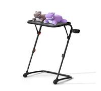 HOMYLIN Mesa de actividades de altura ajustable, diseño portátil y plegable, escritorio multiusos con portavasos, ideal para el hogar, escuela, sala de juegos para adolescentes y niños, color negro