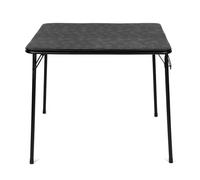 HOMYLIN Mesa de restaurante, escritorio plegable duradero, mesa de comedor de metal, versátil para restaurantes, cafeterías, 86 x 86 x 71 cm, color negro