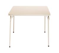 HOMYLIN Mesa de restaurante, escritorio plegable duradero, mesa de comedor de metal, versátil para restaurantes, cafeterías, 86 x 86 x 71 cm, color camello