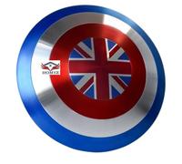 HOMYZ Disfraz de escudo redondo de Capitán Carter, réplica de escudo de metal medieval, para cosplay, Halloween, rústico, vintage, decoración del hogar, regalos