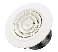 Hon&Guan Ø 100mm Rejilla de Ventilación Redonda, ABS Difusor de Ventilacion de Techo Redondo, Ajustable Difusor de Techo para Baño, Tubería de PVC, Cocina, Chimenea, Garaje, Filtro, Blanco