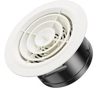 Hon&Guan ø 125mm ABS Rejilla de Ventilación Redonda, Difusor de Ventilacion Bañode Techo, Ajustable Difusor de Techo para Aire Acondicionado Conductos, Tubería VMC, Garaje, Pared