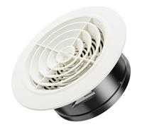 Hon&Guan ø 150mm ABS Rejilla de Ventilación Redonda, Difusor de Ventilacion Baño Techo, Ajustable Difusor de Techo para Aire Acondicionado Conductos, Tubería, Garaje, Pared, Sótano, Chimenea
