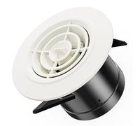 Hon&Guan Ø 75mm Rejilla de Ventilación Redonda, ABS Difusor de Ventilacion de Techo Redondo, Ajustable Difusor de Techo para Baño, Cocina, Chimenea, Horno, Campana Extractora, Blanco