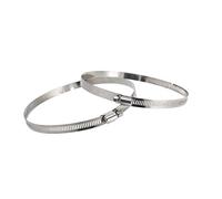 Hon&Guan 2 Piezas Abrazadera de Inoxidable para Tubo Manguera - Ajustable ø118mm-ø140mm (125mm)
