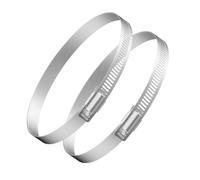 Hon&Guan 2 Piezas Abrazadera de Inoxidable para Tubo Manguera - Ajustable ø141-ø165mm (150mm)
