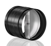 Hon&Guan DN 100mm Válvula Antirretorno Desague, Acero Galvanizado Reforzado Válvula Antirretorno para Campana Extractora Cucina con Goma de Sellado Tapa para Ventilación de Baño, Tubi di Scarico