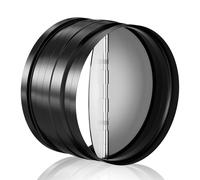 Hon&Guan DN 150mm Válvula Antirretorno Desague para Campana Extractora Cucina, Acero Galvanizado Reforzado Válvula de Retención con Goma de Sellado para Ventilación de Baño, Tubi di Scarico