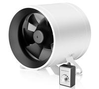 Hon&Guan HI-PE Ventilador de Tubo de 150mm con Controlador de Velocidad, Gran Volumen de Aire 689m³/h, Motor EC Avanzado, Silencioso, Ventilador de Ventilación para Tienda de Cultivo, Garaje, Cocina