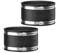 Hon&Guan Manguito de goma flexible de 100 mm, acoplamiento de goma con dos abrazaderas de acero inoxidable, manguito reductor de ruido, sin olor, conector de tubo para ventilador de tubo, filtro de