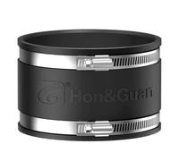 Hon&Guan Manguito de goma flexible de 150 mm, acoplamiento de goma con dos abrazaderas de acero inoxidable, manguito reductor de ruido, sin olor, conector de tubo para ventilador de tubo, filtro de