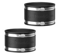 Hon&Guan Manguito de goma flexible de 150 mm, acoplamiento de goma con dos abrazaderas de acero inoxidable, manguito reductor de ruido, sin olor, conector de tubo para ventilador de tubo, filtro de