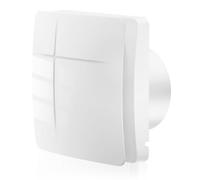 Hon&Guan Ventilador de baño de 100 mm, alto caudal de aire, 110 m³/h | Para baño, baño, inodoro, IP64, 5 W, extractor de aire con válvula antirretorno extraíble