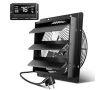 Hon&Guan Ventilador extractor industrial, 300 mm, motor EC, gran cantidad de aire, 1650 m³/h, ventilador de pared