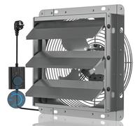 Hon&Guan Ventilador extractor industrial de 300 mm, gran cantidad de aire, carcasa de metal, para sótano, garaje, cocina