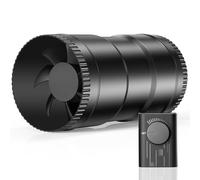 Hon&Guan Ventilador tubular ajustable de 100 mm, 221 m³/h, ventilador de extracción con enchufe regulador de actualización, para baño, jardín de invierno, invernadero, sótano, garaje, cocina, negro