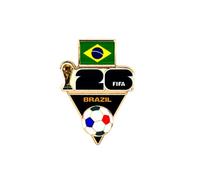 HONAV Pin de solapa de balón de fútbol de Brasil de la Copa Mundial de la FIFA 2026, aleación de zinc premium, recuerdo coleccionable con licencia oficial, regalo y recuerdo de evento para sombreros