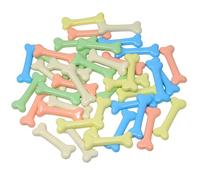 Honbay 40 dijes de resina con parte trasera plana de hueso de perro de colores caramelo, Resina, No es una piedra preciosa