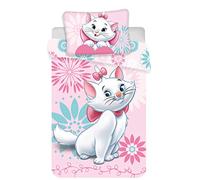 Honbeanify Marie Cat Les Aristochats Baby-Bettwäsche, Bettbezug aus Baumwolle, Rosa, 100 x 135 cm