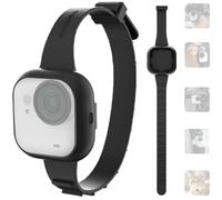 Honbobo Correa Funda de silicona para Insta360 GO Ultra Cámara Muñequera Mochila/Bicicleta/Gato Soporte Correa Recambio Banda, Accesorios para Insta360 GO Ultra, Horizontal Vertical Disparo (Black)