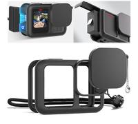 Honbobo Estuche Protector para GoPro Hero 13 Black, Estuche de Silicona + Tapa Cubierta de Lente + Cordón, Tapa Protectora Protector de Lente Protector Accesorios para GoPro 13