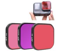 Honbobo Filtro de Buceo Rosa/Rojo/Violeta Submarino Filtro Lente Protección Accesorios para Insta360 Ace Pro 2/Insta360 Ace Pro (3PCS)