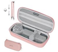 Honbobo Funda para dji Osmo Pocket 4P, Bolsa de Transporte Estuche Case Bag con Multiusos DIY Cordón Correa Multiusos DIY (con 1/4" Tornillo) Accesorios para dji Osmo Pocket 4P (Pink)