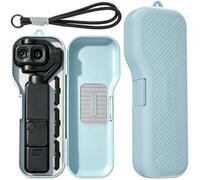 Honbobo Funda Plástico para dji Osmo Pocket 4P, Funda Protectora Transporte Case con Tapa abatible Guardar filtros Accesorios Cámara para dji Osmo Pocket 4P (Silicona Interior/Azul)