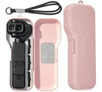 Honbobo Funda Plástico para dji Osmo Pocket 4P, Funda Protectora Transporte Case con Tapa abatible Guardar filtros Accesorios Cámara para dji Osmo Pocket 4P (Silicona Interior/Rosa)
