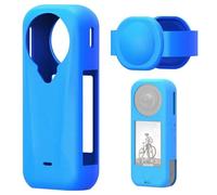 Honbobo Funda Protectora de Silicona para Insta360 X4 Air, Cámara Funda de Silicona + Tapa del Objetivo, Accesorios para Insta360 X4 Air (Blue)
