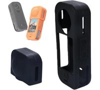 Honbobo Funda Protectora de Silicona para Insta360 X4 Air, Cámara Funda de Silicona + Tapa del Objetivo, Accesorios para Insta360 X4 Air (Black)