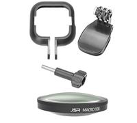 Honbobo Micro Lente para Insta360 GO Ultra Accesorios, 10X HD Retrato Enfoque Lente Pinza Gorra Marco Soporte Palo Selfie para Insta360 GO Ultra Niño Titán (Micro Lens+Hat Clip+Frame)