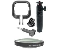 Honbobo Micro Lente para Insta360 GO Ultra Accesorios, 10X HD Retrato Enfoque Lente Pinza Gorra Marco Soporte Palo Selfie para Insta360 GO Ultra Niño Titán (Micro Lens+Selfie Stick+Frame)
