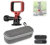 Honbobo Osmo Pocket 3 Bolsa Case+Osmo Pocket 3 Adaptador Mount Montura Accesorios compatibles con dji Osmo Pocket 3 (Red)