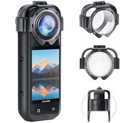 Honbobo Protector de lente a presión/funda protectora de lente de cristal, accesorios para Insta360 X5, HD antiarañazos