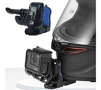 Honbobo Soporte de Casco de Moto Mento para GoPro Hero 13 12 11 10 9 DJI Osmo Action 5Pro 4 3/Osmo 360 Insta360 Ace Pro 2/GO Ultra, Adaptador Soporte Barbilla Accesorios para GoPro/Insta360/DJI Cámara