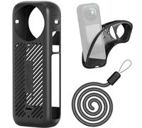 Honbobo X4 Funda Protectora X4 Funda de Silicona Compatible con Insta360 X4 Funda Protectora de Silicona X4 Cámara Funda Accesorios (Black)