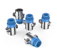 HONBOO Válvula de Cierre de Cabezal de Ducha G1/2, Tapón de Agua de Cabezal de Ducha Para Alcachofa de Ducha Manguera de Ducha Manguera de Jardín Universal, Cromo, 5 Unids