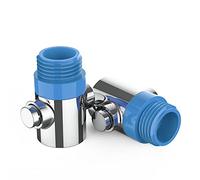 HONBOO Válvula de Cierre de Cabezal de Ducha G1/2, Tapón de Agua de Cabezal de Ducha Para Alcachofa de Ducha Manguera de Ducha Manguera de Jardín Universal, Cromo, 2 Unids