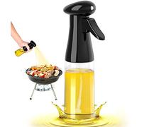 Honbuty Pulverizador de aceite de oliva para cocinar, dispensador de aceite de 210 ml, rociador de botellas rociadoras de vinagre de aceite recargable portátil para cocina, freidora de aire, ensalada,