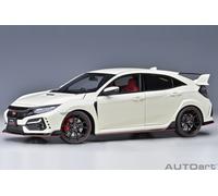 Honda Civic Type R FK8 2021 Coche a Escala Blanco 1:18 Autoart