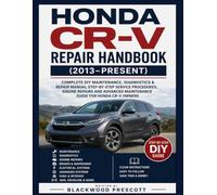 HONDA CR-V REPAIR HANDBOOK (2013-PRESENT): COMPLETE DIY MAINTENANCE, DIAGNOSTICS & REPAIR MANUAL STEP-BY-STEP SERVICE PROCEDURES, ENGINE REPAIRS AND ADVANCED MAINTENANCE GUIDE FOR HONDA CR-V OWNERS