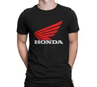 Honda Men's and Women's T-Shirt Summer New Cotton tee Honda Logos Black Short-Sleeved Spring Autumn Motorcycle Cycling Top