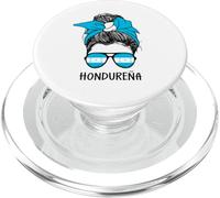 Honduran Hondureña Girl Honduran Heritage Honduras Flag PopSockets PopGrip para MagSafe