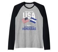 Honduras Americano Mi Historia Comenzó En Honduras Pride Vintage Camiseta Manga Raglan