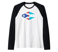 Honduras Heritage: Puerto Rico Pride Camiseta Manga Raglan